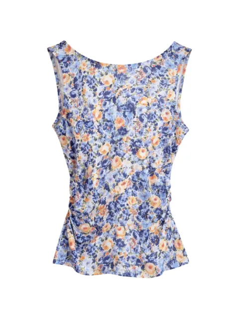 Ulla Johnson floral gathered top Blue SP260806