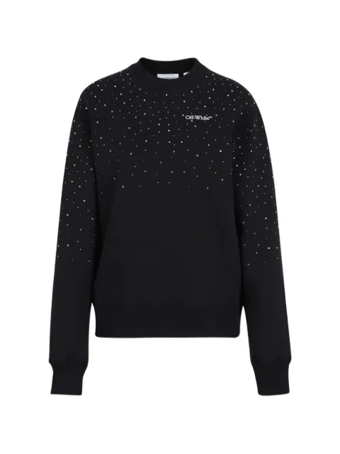 Off-White embellished round-neck sweatshirt Black 2BA07HS26FLE001