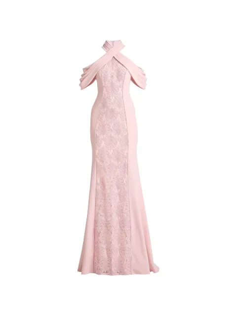 Tadashi Shoji floral halterneck dress Pink CDY24230LRSQTZ