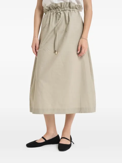 LIU JO drawstring paperbag-waist skirt Green WA6353T485361107