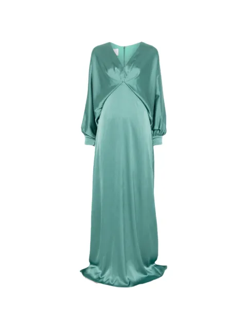 AIRE V-neck gathered maxi dress Green 1U1A8STD00765