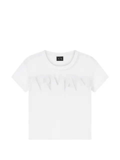 Armani Exchange embossed-logo round-neck T-shirt White XW002332AF10356