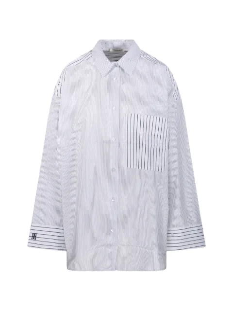 By Malene Birger Derris pinstripe chest-pocket shirt White 103165