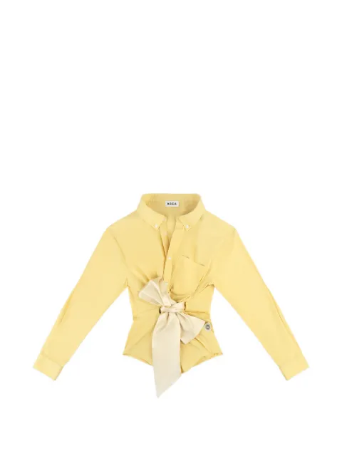AREA satin-knot Oxford shirt Yellow RS26AWSH0025FA01