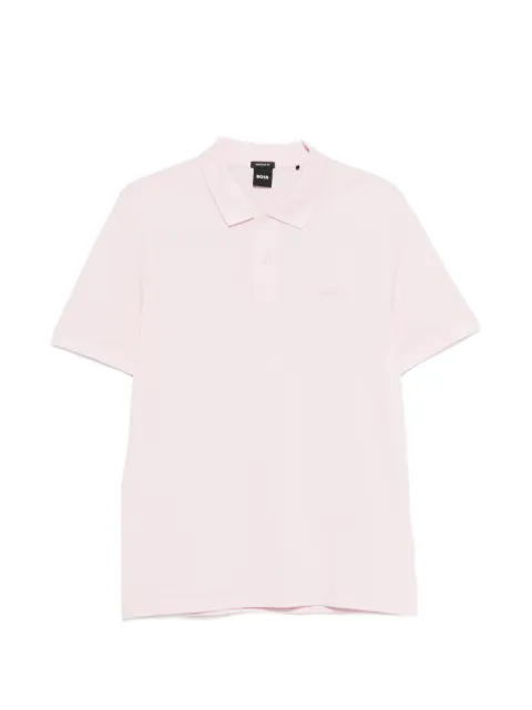 BOSS logo-embroidered polo shirt Pink 50553564