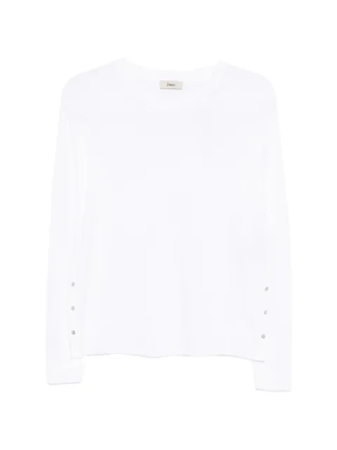 Herno press-stud raglan-sleeve sweater White JG000311D52056