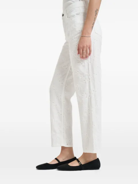 LIU JO embroidered trousers White WA6273T447A
