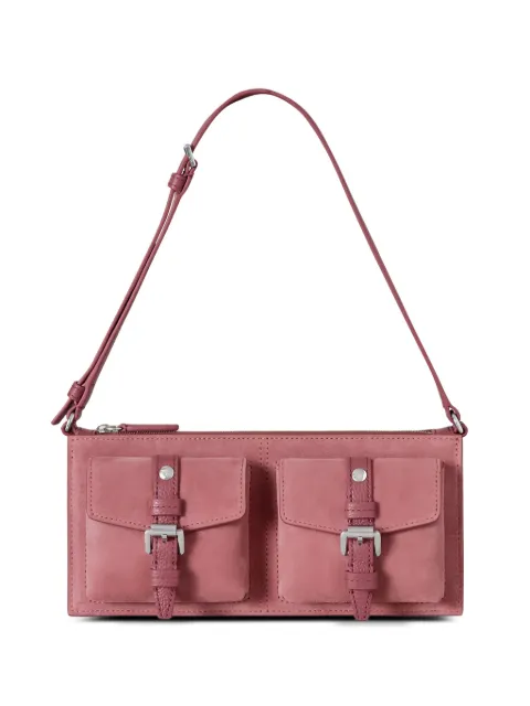 Mulberry Roxanne buckled suede shoulder bag Pink RL8997047J647