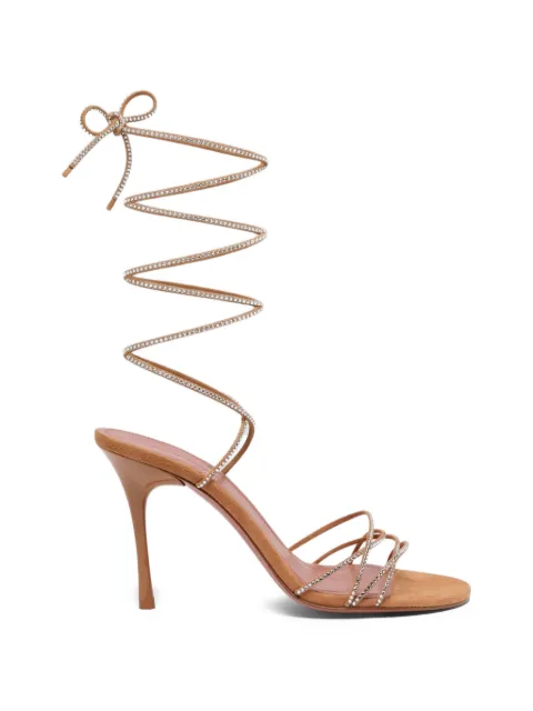 Amina Muaddi Lori lace-up sandals Neutrals LORI