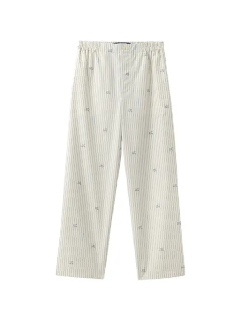 Jacquemus The Pyjama striped-details cotton trousers Neutrals PAM00565AW00750