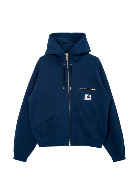 sacai x Carhartt WIPfront-zip hoodie Blue 2601091S