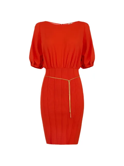Elisabetta Franchi belted puff-sleeve mini dress Red AM94T62E2