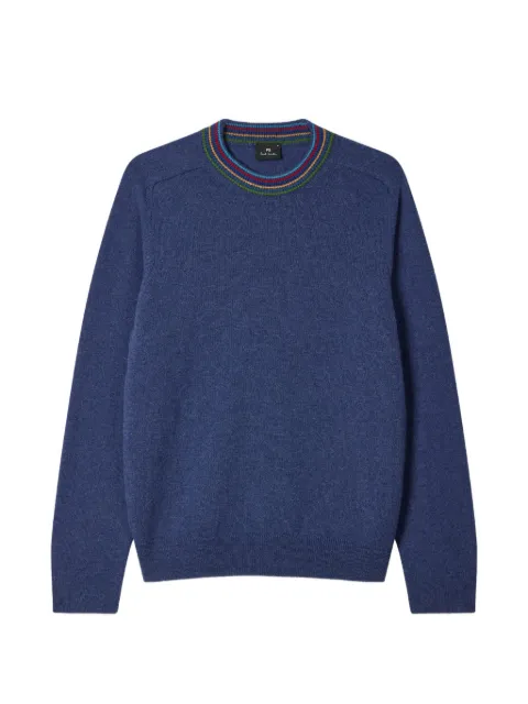 PS Paul Smith Sports Stripe trim knitwear sweater Blue M2R790ZV22598