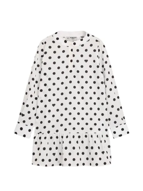 Fiorucci Polka Dot Crepe de Chine Ruffled mini dress White W26SSDRS028PL02