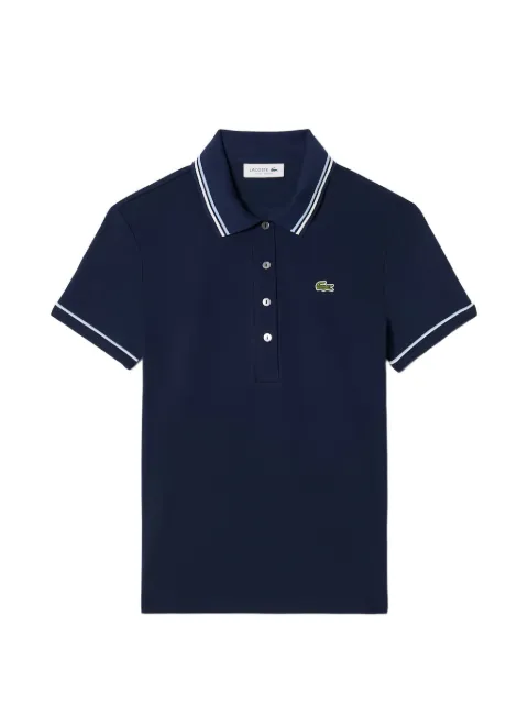 Lacoste striped-collar polo top Blue DF5284