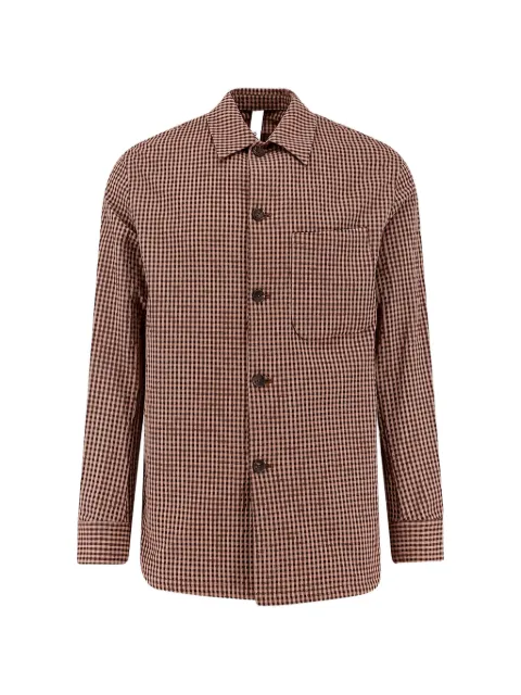 Hevo chest-pocket checked shirt Neutrals BARIL7323196