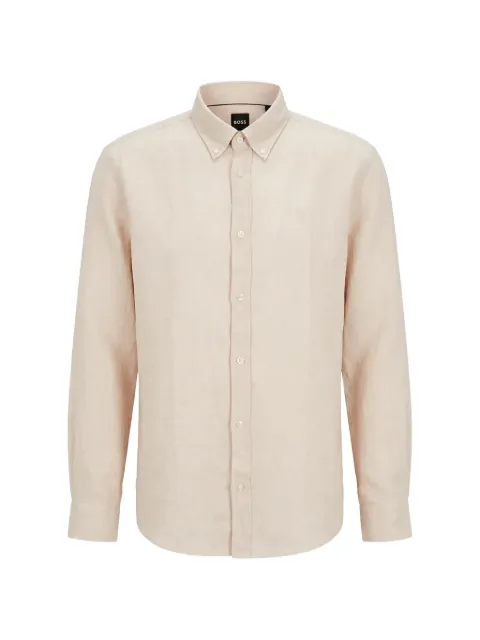 BOSS embroidered shirt Neutrals 50556077