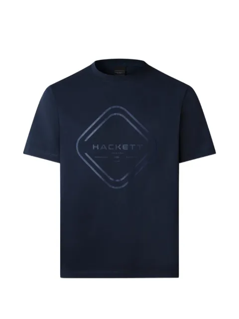 Hackett London Classic Fit graphic-print round-neck cotton T-shirt Blue HM5000028