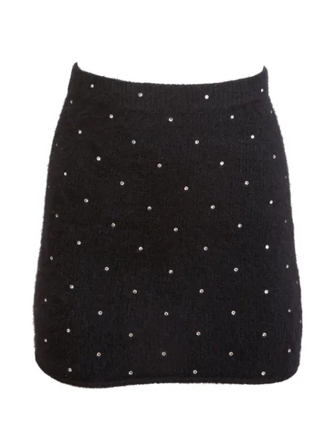 Fleur Du Mal rhinestone knitted mini skirt Black SK01950100