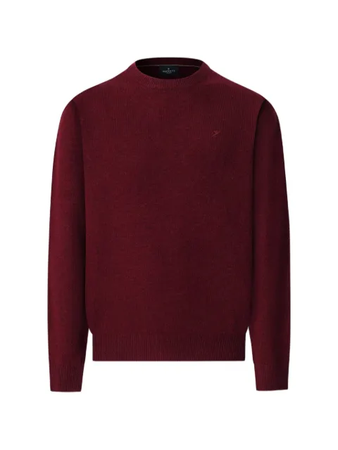 Hackett London crew neck embroidered sweater Red HM7000075