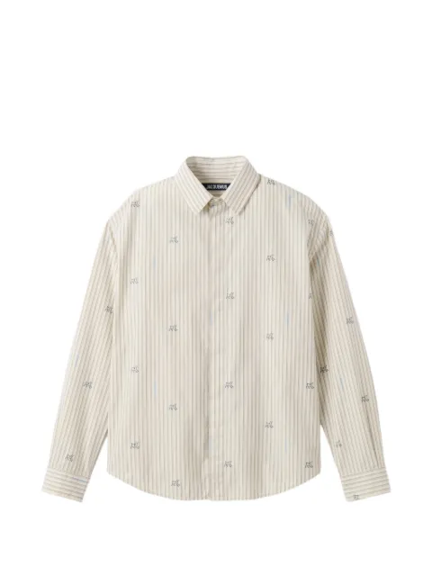 Jacquemus The Simon striped shirt Neutrals SHM00541AW00750