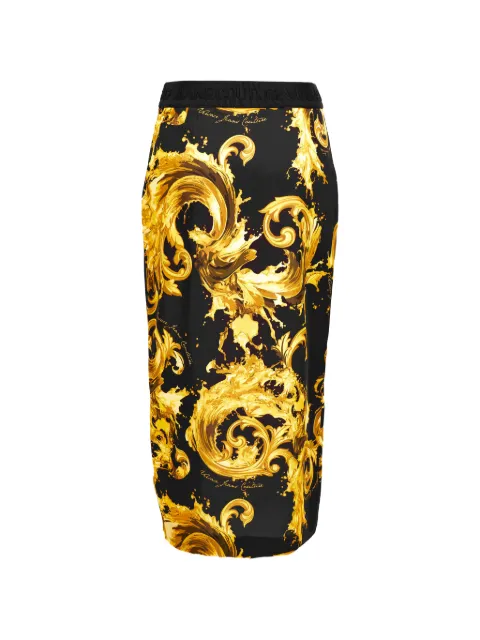 Versace Jeans Couture Barocco-print pencil skirt Black 80HAE806NS820