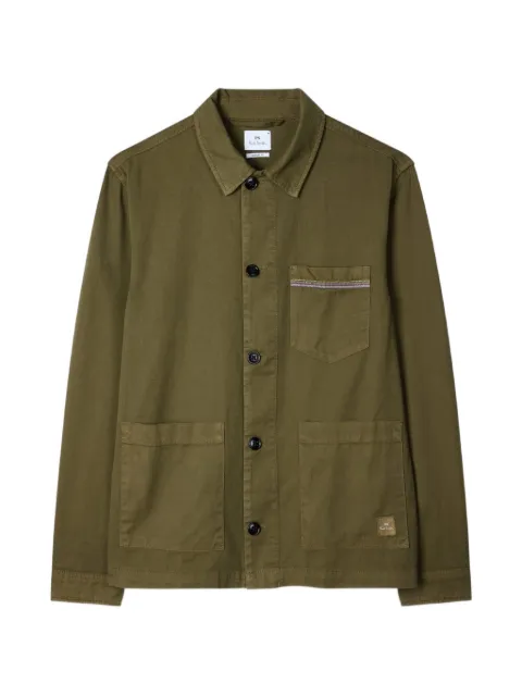 PS Paul Smith stitch-stripe shirt jacket Green M2R757YV21452