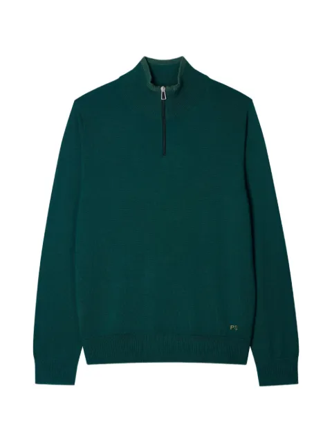 PS Paul Smith zip mock-neck jumper Green M2R304ZT21861