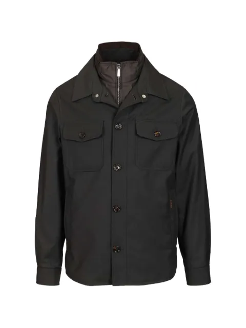 Moorer Dulac-Pum buttoned chest-pocket overshirt Grey MOUGI101278