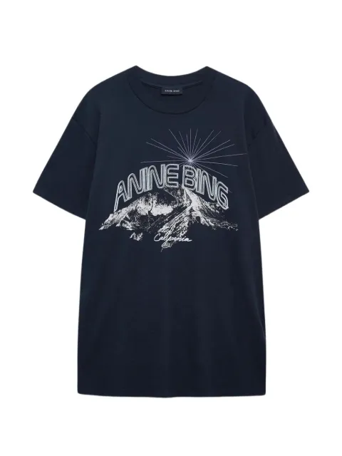 ANINE BING Walker graphic-print T-shirt Blue A0811850VTG3VINTAGEBLACK