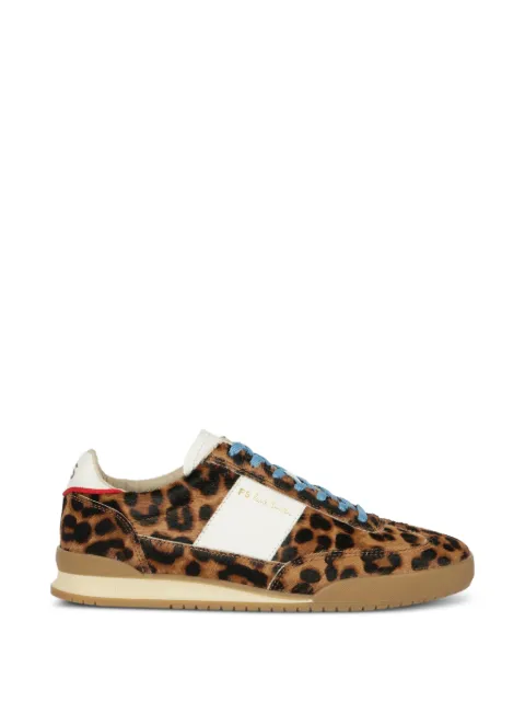 PS Paul Smith Dover leopard-print stripe sneakers Brown M2SDVR94UPNY