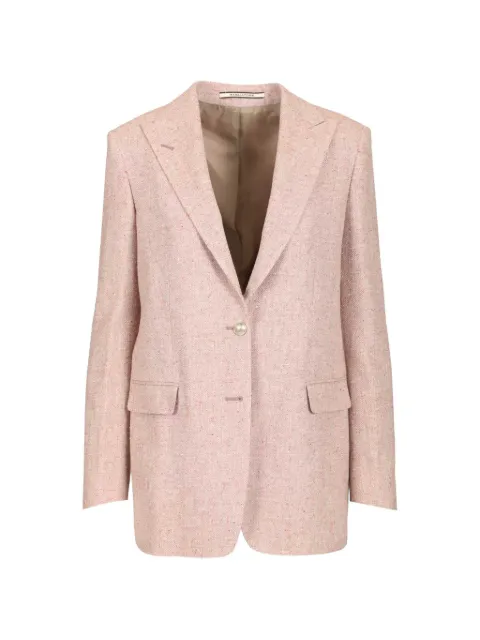 Tagliatore metallic button peak lapel blazer Pink JBERTHA16B