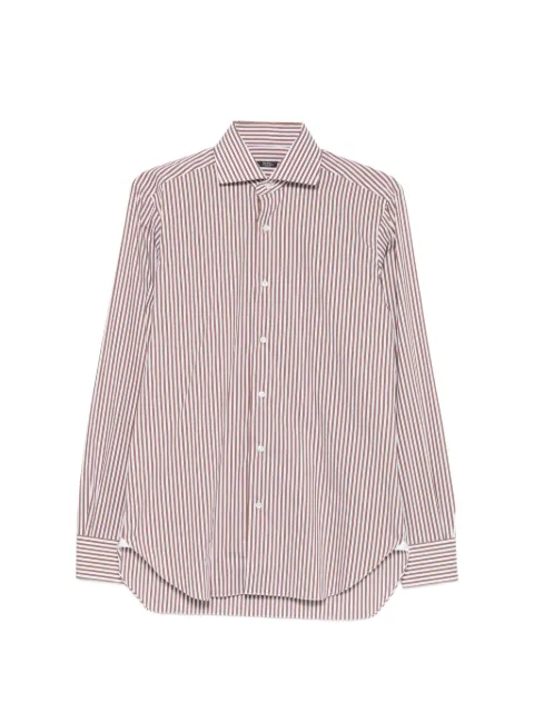 Barba striped shirt Brown I1U13P01