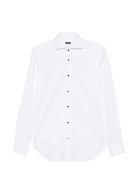 Barba french-collar button shirt White I1U13P0147034