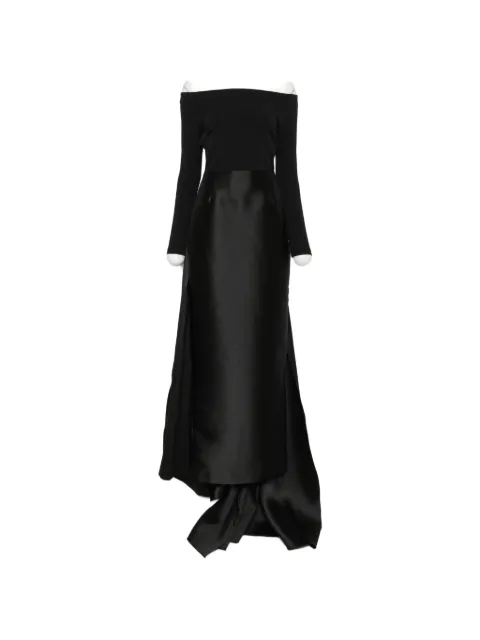 Solace London Winslow off-the-shoulder maxi dress Black OS49031