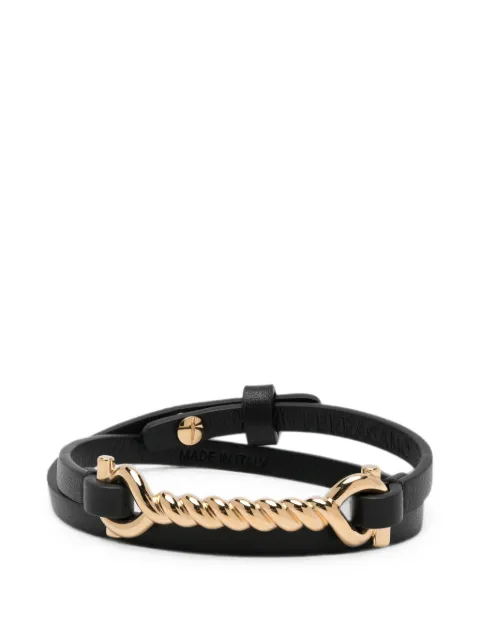 Ferragamo Twisted Gancini-plaque buckle bracelet Gold 761020