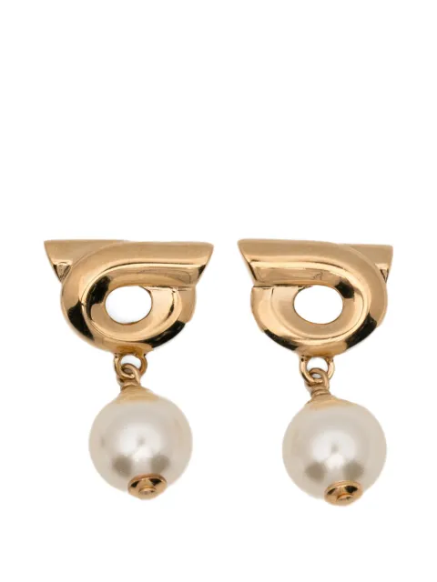 Ferragamo Gancio pearl-drop earrings Gold 776601
