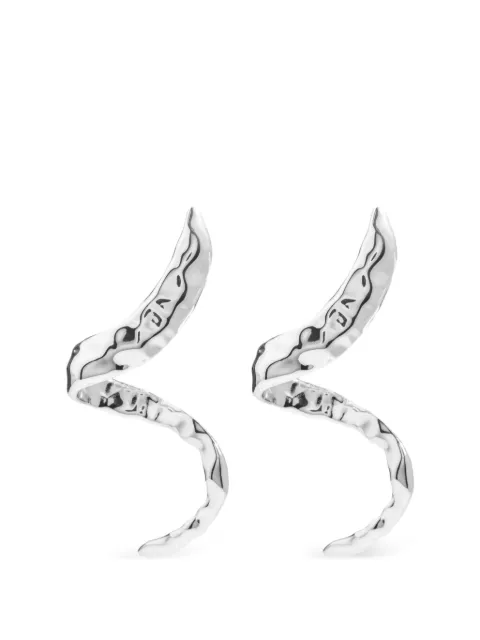 Federica Tosi Snake textured drop earrings Silver FT26EA16