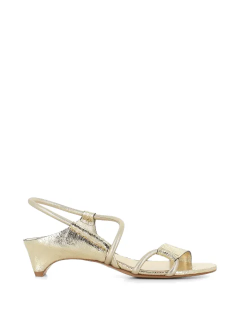 Del Carlo Del Carlo crackled strap sandals Gold 12115