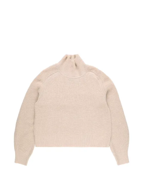Guest In Residence cropped rib turtleneck Neutrals W12210RH