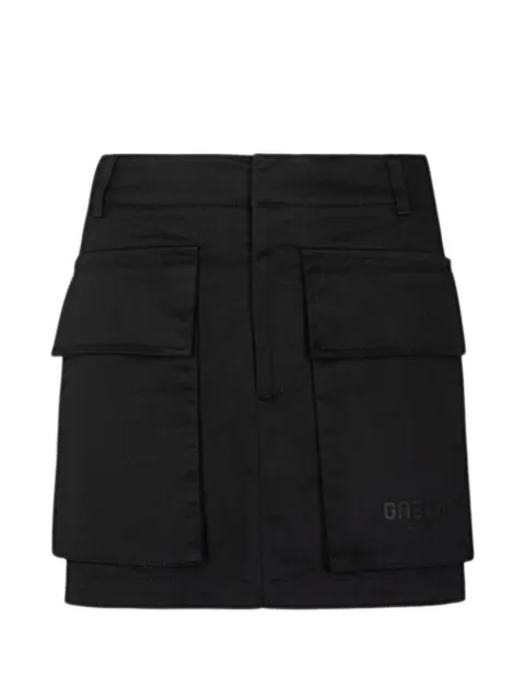 Gaëlle Paris logo-patch cargo mini skirt Black GAABW09708