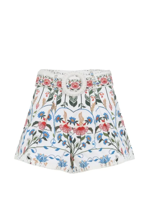 FARM Rio floral belted shorts White 348502