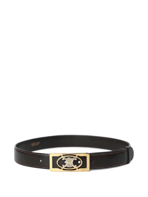 Celine Pre-Owned 1980s Triomphe leather belt Brown 15016415