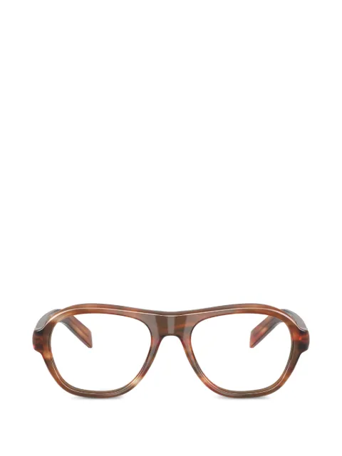 Prada Eyewear clear-lense glasses Brown PRC12V24G1O1