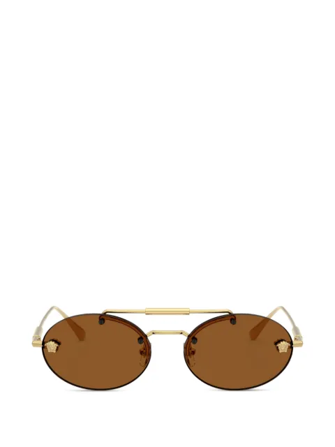 Versace Eyewear Medusa oval-frame sunglasses Gold VE2295