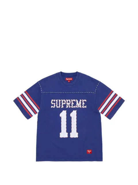 Supreme studded football T-shirt Blue SU27033