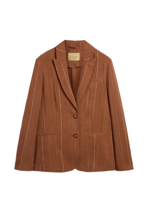 MOMONÌ pinstripe two-button blazer Brown 261MMOJA00326117MO