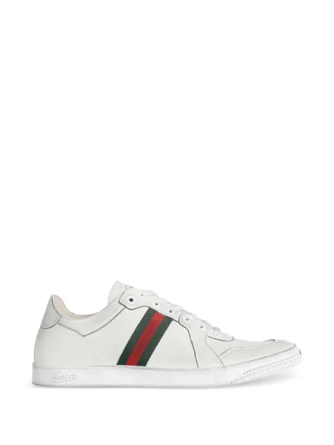 Gucci web-stripe lace-up sneakers White 864140AAGFF