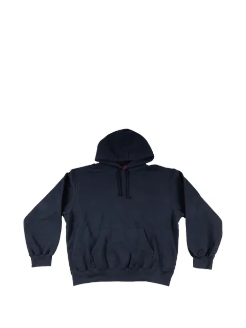 Supreme satin-appliqué hoodie Blue SU27031