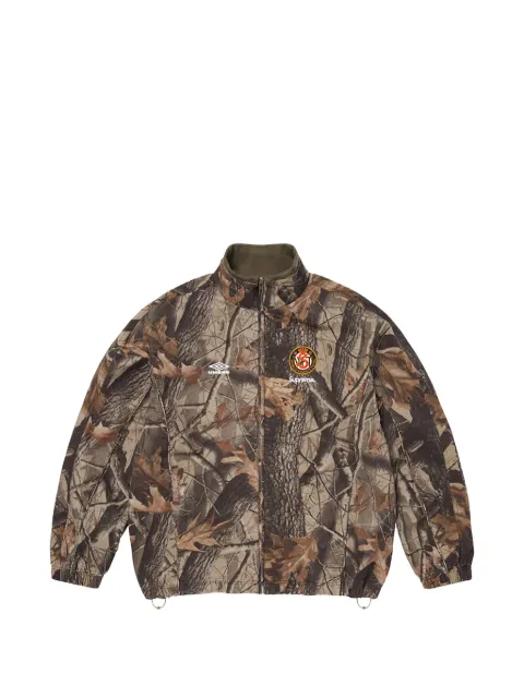 Supreme x Umbro zip-up camo-pattern cotton track jacket Brown SU27024